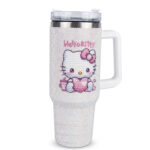 Un thermos « bling » en strass Hello kitty