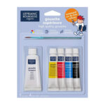 Blister De 5 Tubes De Peinture Gouache - 1 Pinceau - Lefranc Bourgeois
