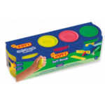 JOVI BLANDIVER - 3 pots de pâte à modeler - 110 g - jaune fluo, vert fluorescent, phosphorescent magenta