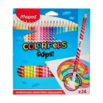 Maped - Crayons Couleurs Effaçables Color'Peps Oops - Set De 24