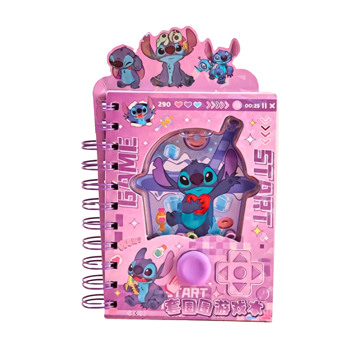 Screenshot 2026-08-25 0828312 Notebook jeu Stitch avec autocollants Rose – Image 1