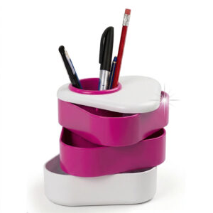 Organisateur de Bureau Triangulaire Magenta
