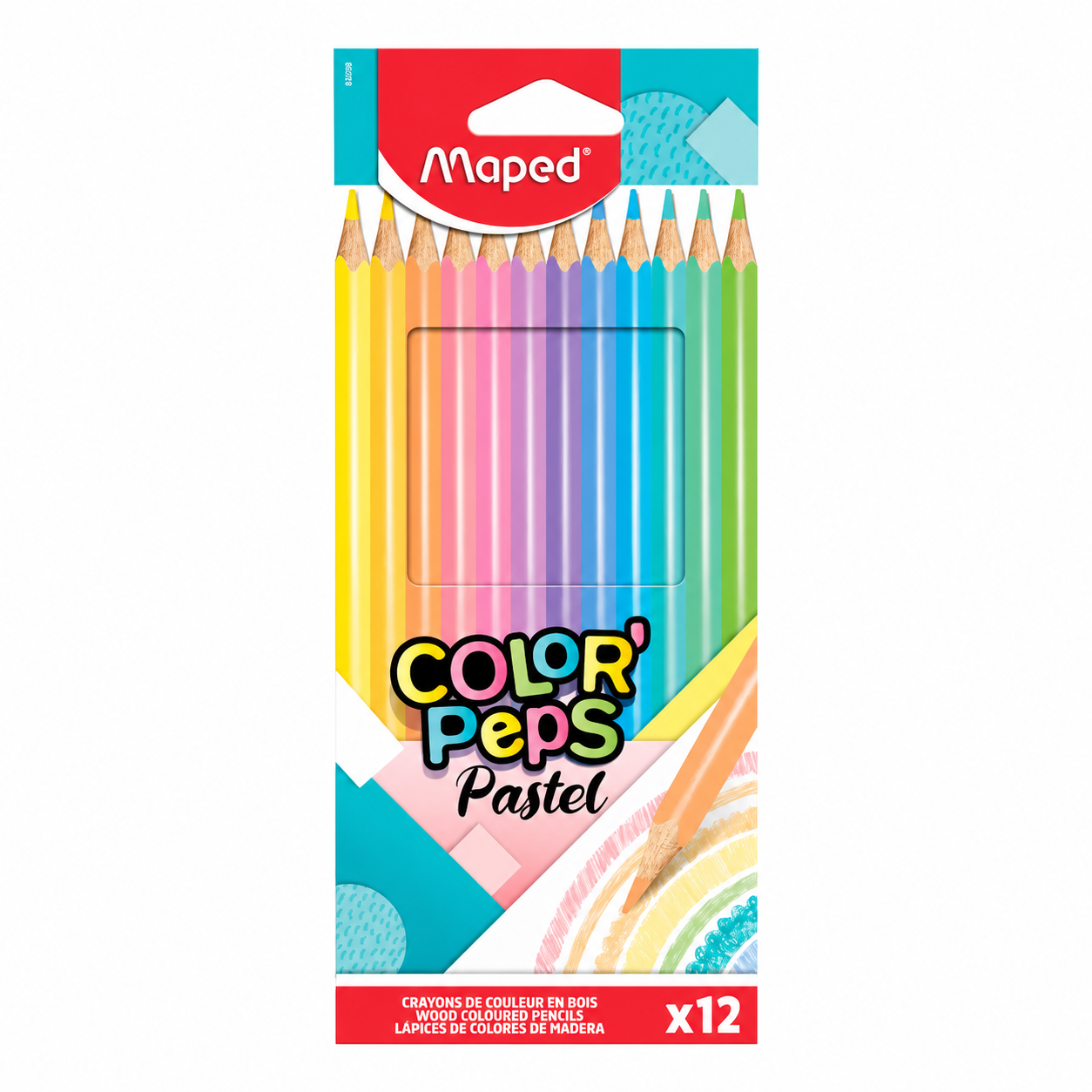 color_peps Maped Crayons Couleurs Color'peps Pastel - 12 couleurs – Image 1