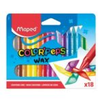 Maped Crayons Cire Color'Peps Wax - Set de 18
