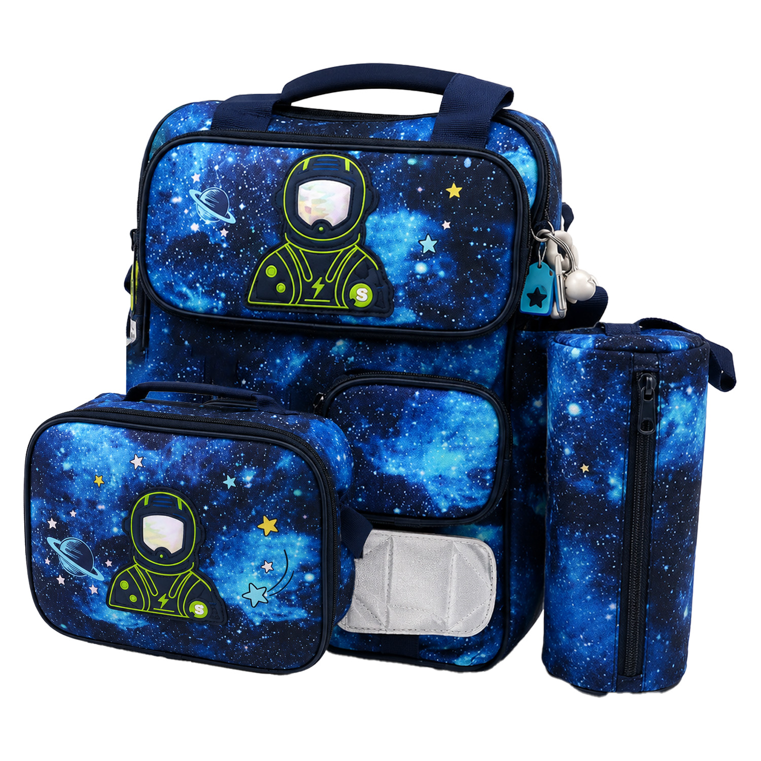eeeaas Sac à Dos Astronaut + Lunchbox et Trousse - JasmineStar – Image 1