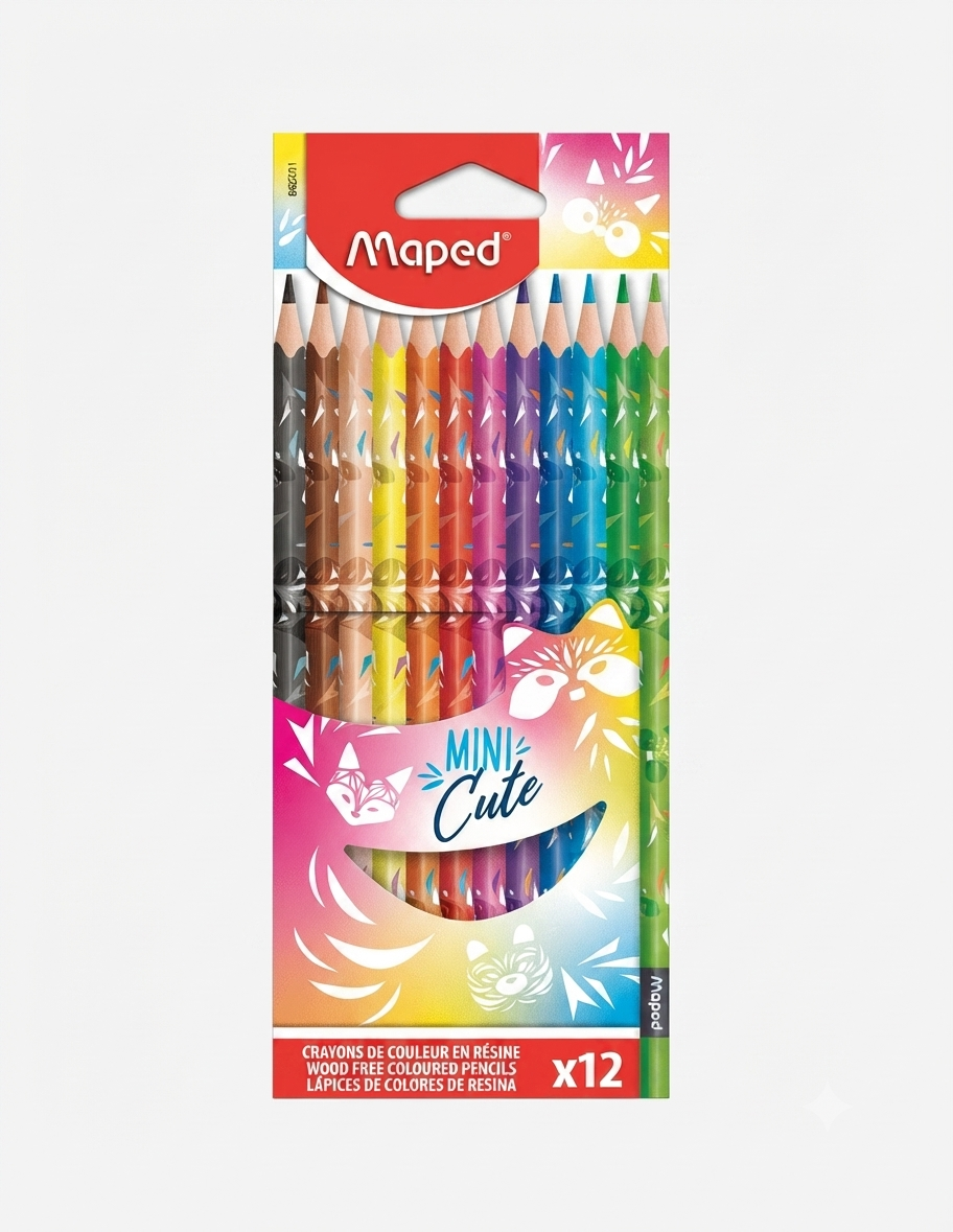 maped Maped - Crayons de Couleur Collection Mini Cute - Set de 12 – Image 1