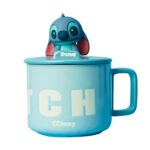 Mug en céramique Disney Stitch avec couvercle figurine 3D