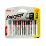 Lot de 12 Piles Energizer Max E91 BP8 AA