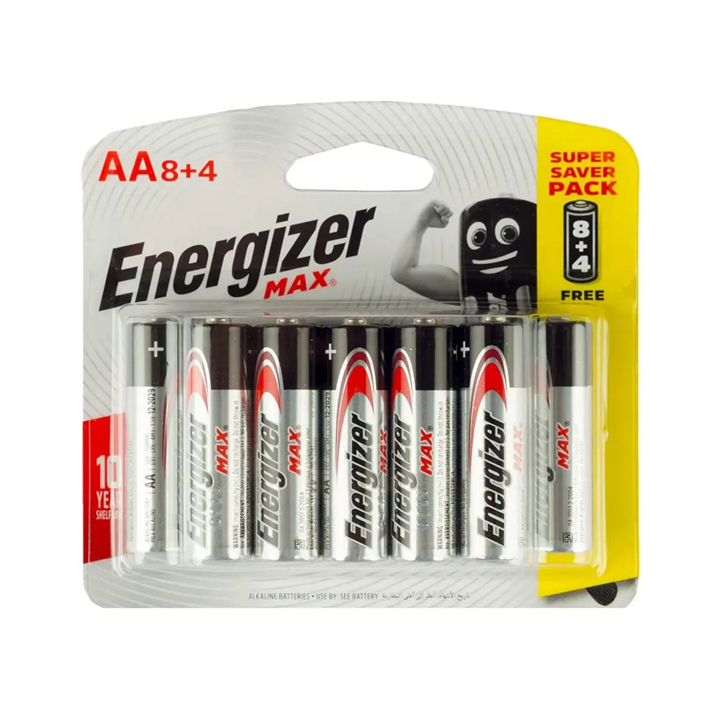 zdzdzdzdvvv Lot de 12 Piles Energizer Max E91 BP8 AA – Image 1