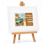 Mini chevalet d'exposition Keep Smiling avec toile – 20×25 cm