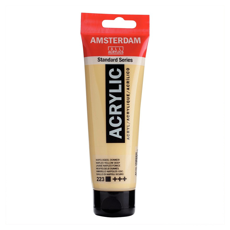 223 Peinture Acrylique en tube - Jaune Naples Foncé - 282 - Amsterdam - 120ml – Image 1