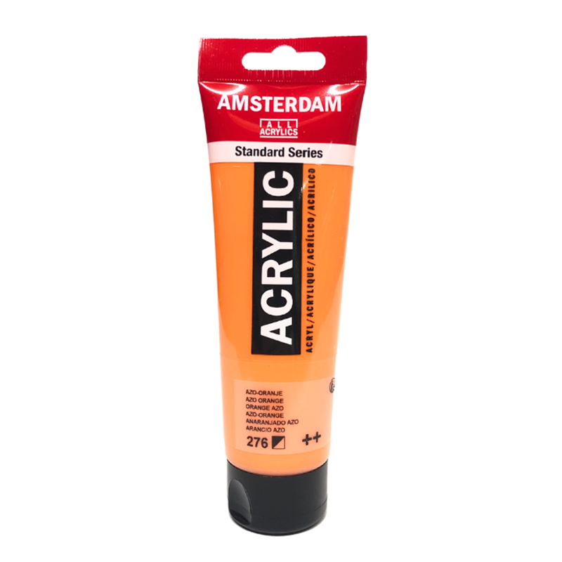276 Peinture Acrylique en tube - Orange Azo - 276 - Amsterdam - 120ml – Image 1