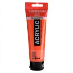Peinture Acrylique en tube - Orange Reflex - 257 - Amsterdam - 120ml