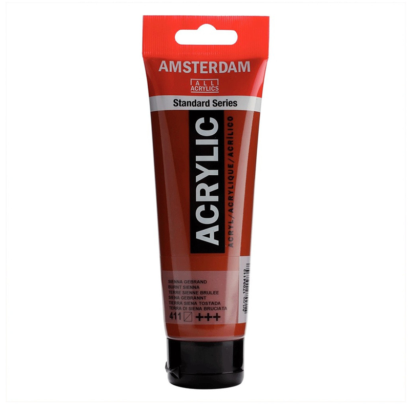 411 Peinture Acrylique en tube - Terre Sienna Brulee - 411 - Amsterdam - 120ml – Image 1