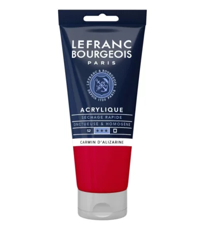 Rouge d'alizarine peinture acrylique Lefranc Bourgeois 80 ml