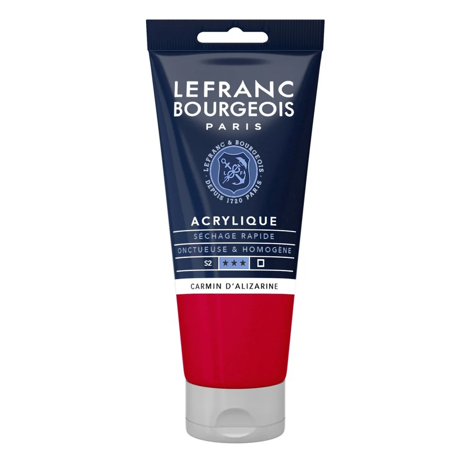 Rouge d'alizarine peinture acrylique – Lefranc Bourgeois, 80 ml Rouge d'alizarine peinture acrylique Lefranc Bourgeois 80 ml