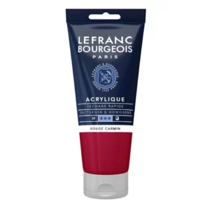 Rouge carmin peinture acrylique Lefranc Bourgeois 80 ml