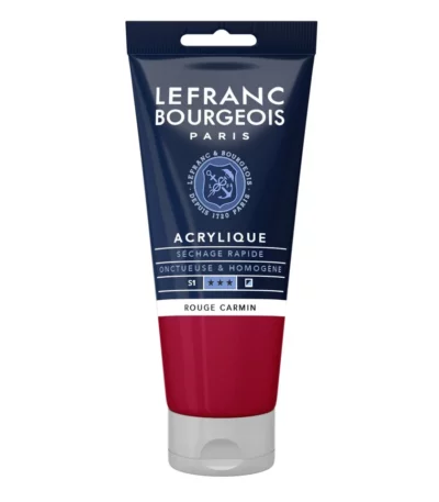 Rouge carmin peinture acrylique Lefranc Bourgeois 80 ml
