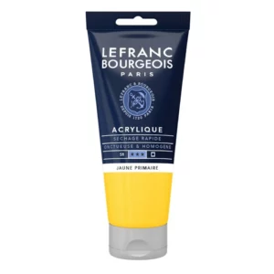 Jaune primaire peinture acrylique Lefranc Bourgeois 80 ml