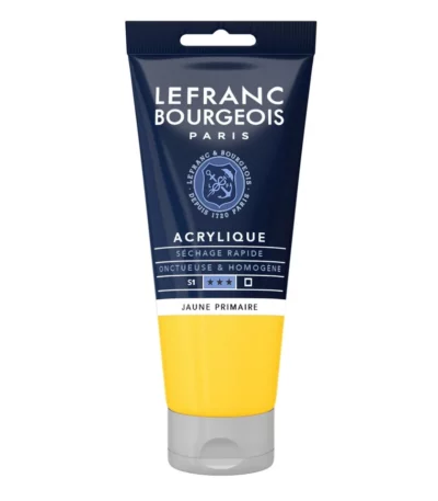 Jaune primaire peinture acrylique Lefranc Bourgeois 80 ml