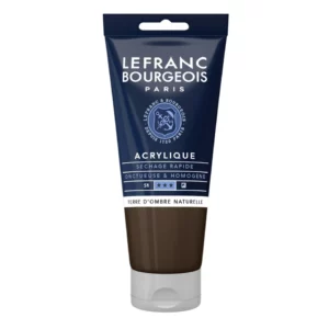 Peinture acrylique terre d'ombre naturelle Lefranc Bourgeois 80 ml