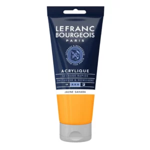 Jaune sahara peinture acrylique Lefranc Bourgeois 80 ml