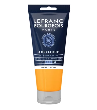 Jaune sahara peinture acrylique Lefranc Bourgeois 80 ml