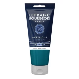 Bleu turquoise peinture acrylique Lefranc Bourgeois 80 ml