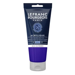 Bleu outremer peinture acrylique Lefranc Bourgeois 80 ml