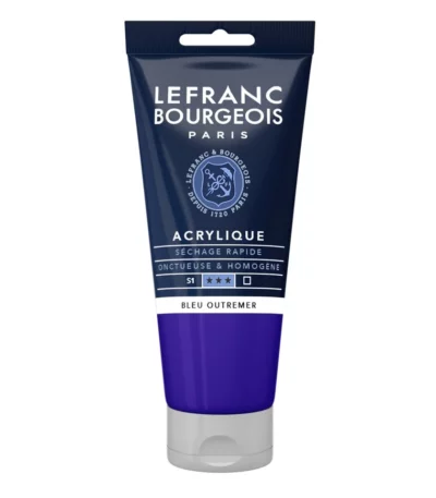 Bleu outremer peinture acrylique Lefranc Bourgeois 80 ml