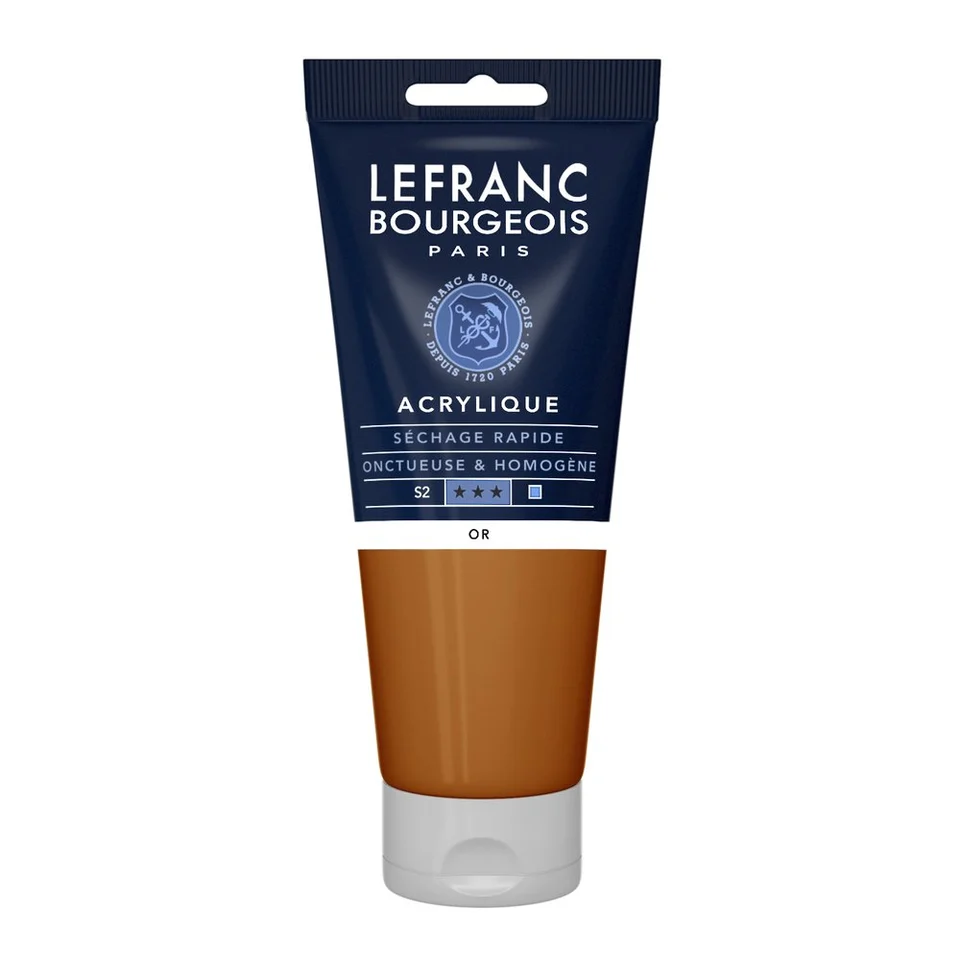 Peinture acrylique or – Lefranc Bourgeois 702, 80 ml Peinture acrylique or Lefranc Bourgeois 702 80 ml