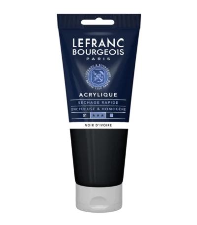Noir d'ivoire peinture acrylique Lefranc Bourgeois 80 ml