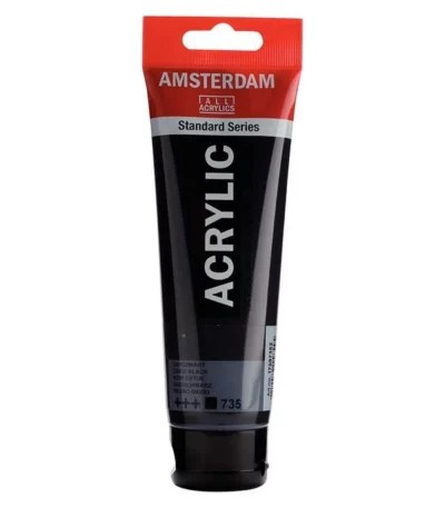 Peinture acrylique noir oxyde Amsterdam 735 120 ml
