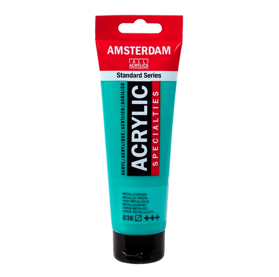 836 Peinture Acrylique en tube - Vert Metallique - 836 - Amsterdam - 120ml – Image 1