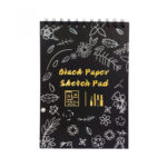 Sketch Pad Papier Noir A4 25F 150gr