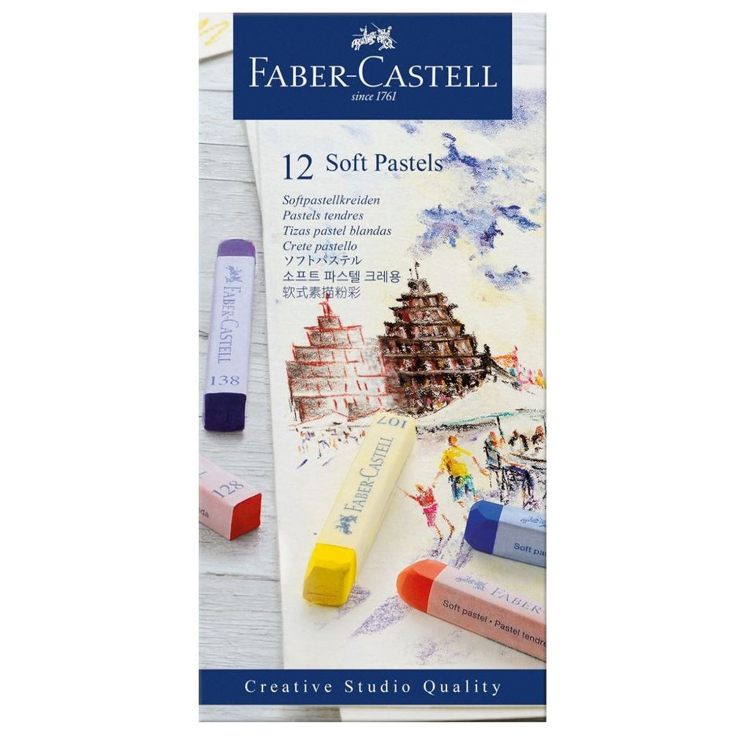 8488zrzde2s Set 12 Pastels Tendres - Faber-Castell – Image 1