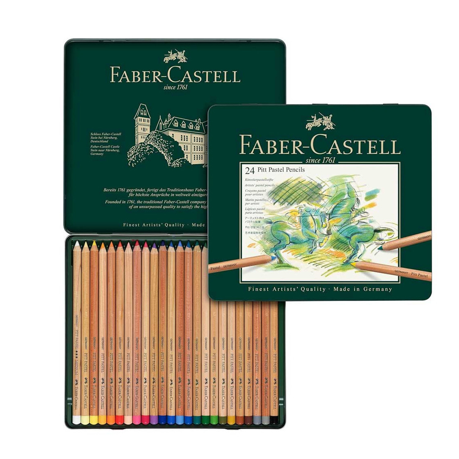8488zrzde2sdd Crayons Pastel, Boite Métal 24pcs - Faber Castell – Image 1
