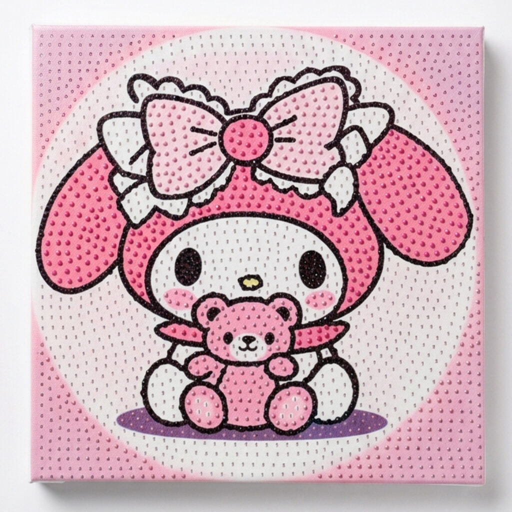 Tableau Diamant My Melody Ourson 20x20