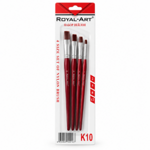 4 pinceaux plats Royal-Art K10 en nylon
