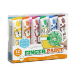 12 tubes de couleurs finger paint 36ml