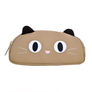 Trousse Scolaire Chat Kawaii Beige