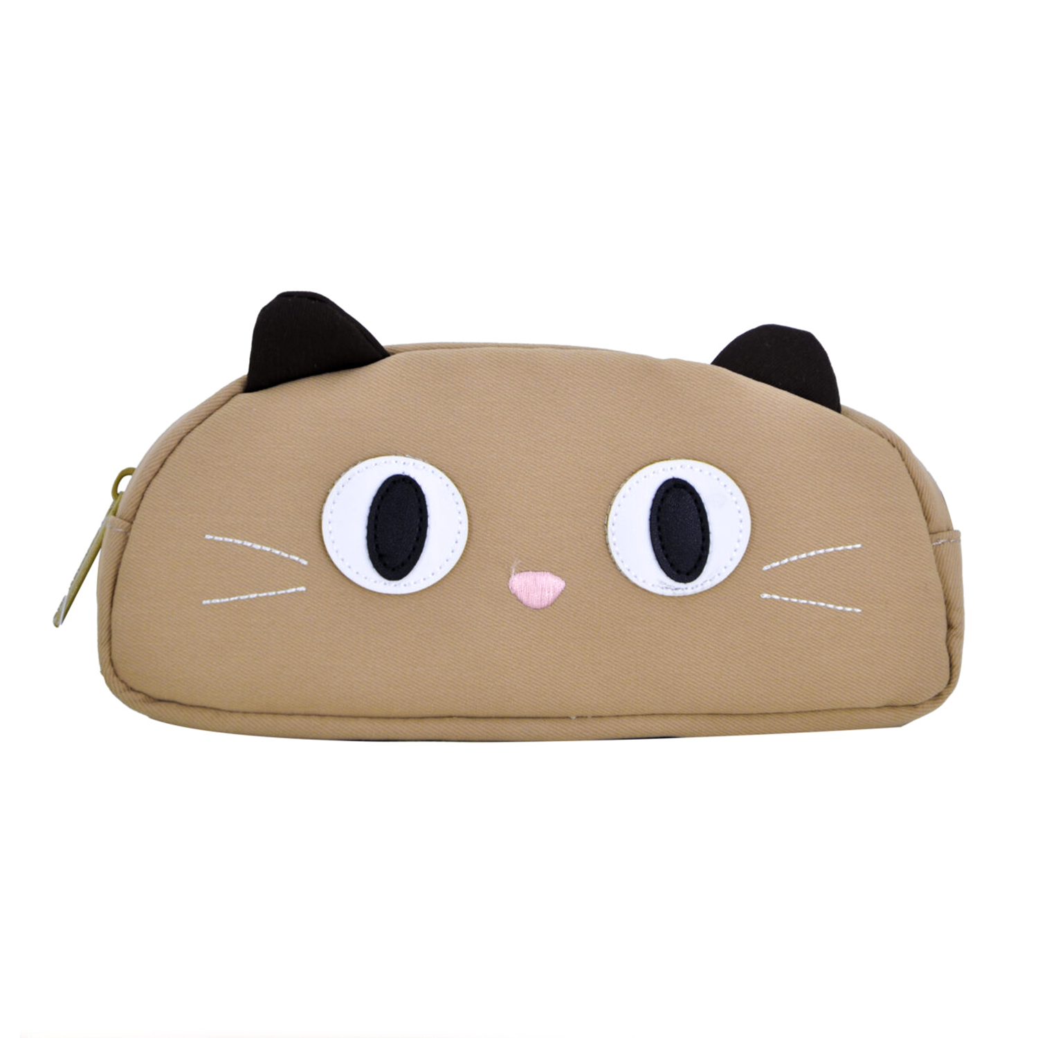 Trousse Scolaire Chat Kawaii Beige Pratique et Durable Trousse Scolaire Chat Kawaii Beige