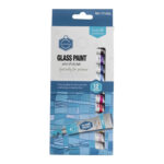 12 tubes de couleurs glass paint 12ml