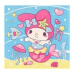 Tableau Diamant Kuromi Sirène 30x30 cm – Broderie Diamant Enfant