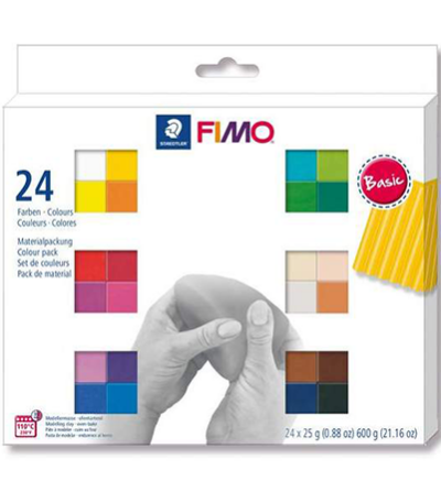 Coffret pâte Fimo Soft Basic 24 couleurs 24 x 25 g