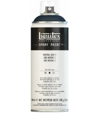 Gris neutre 3 peinture en spray Liquitex 400 ml