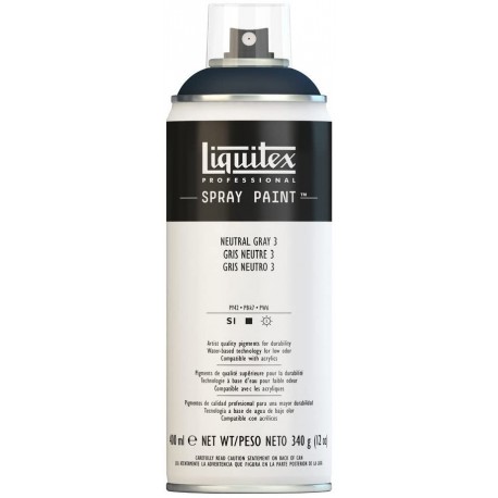 Gris neutre 3 peinture en spray – Liquitex, 400 ml Gris neutre 3 peinture en spray Liquitex 400 ml