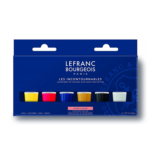 Coffret 6 tubes peinture acrylique Lefranc Bourgeois 20 ml