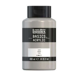 Peinture acrylique argent Liquitex Basics 400 ml
