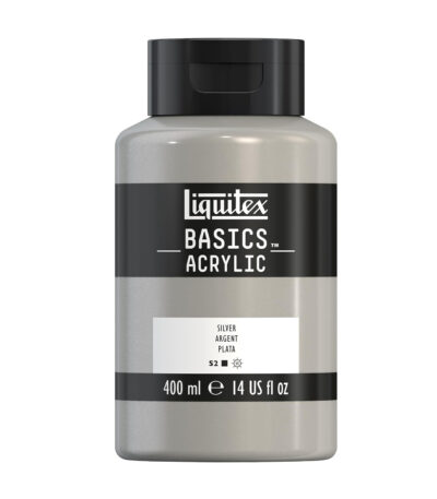 Peinture acrylique argent Liquitex Basics 400 ml